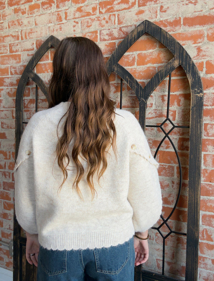 Soft Serenity Button Sweater