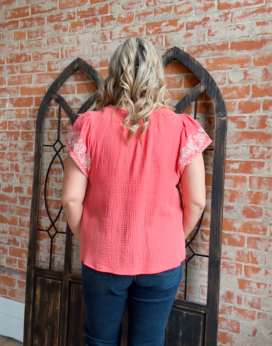 Raise Your Standards Embroidered Blouse