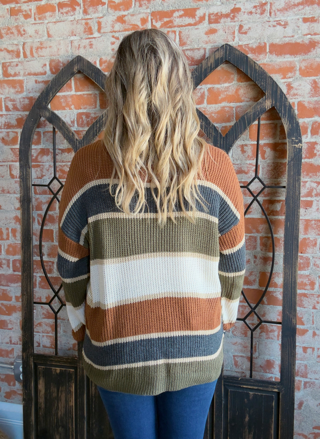 A Day Away Color Block Sweater