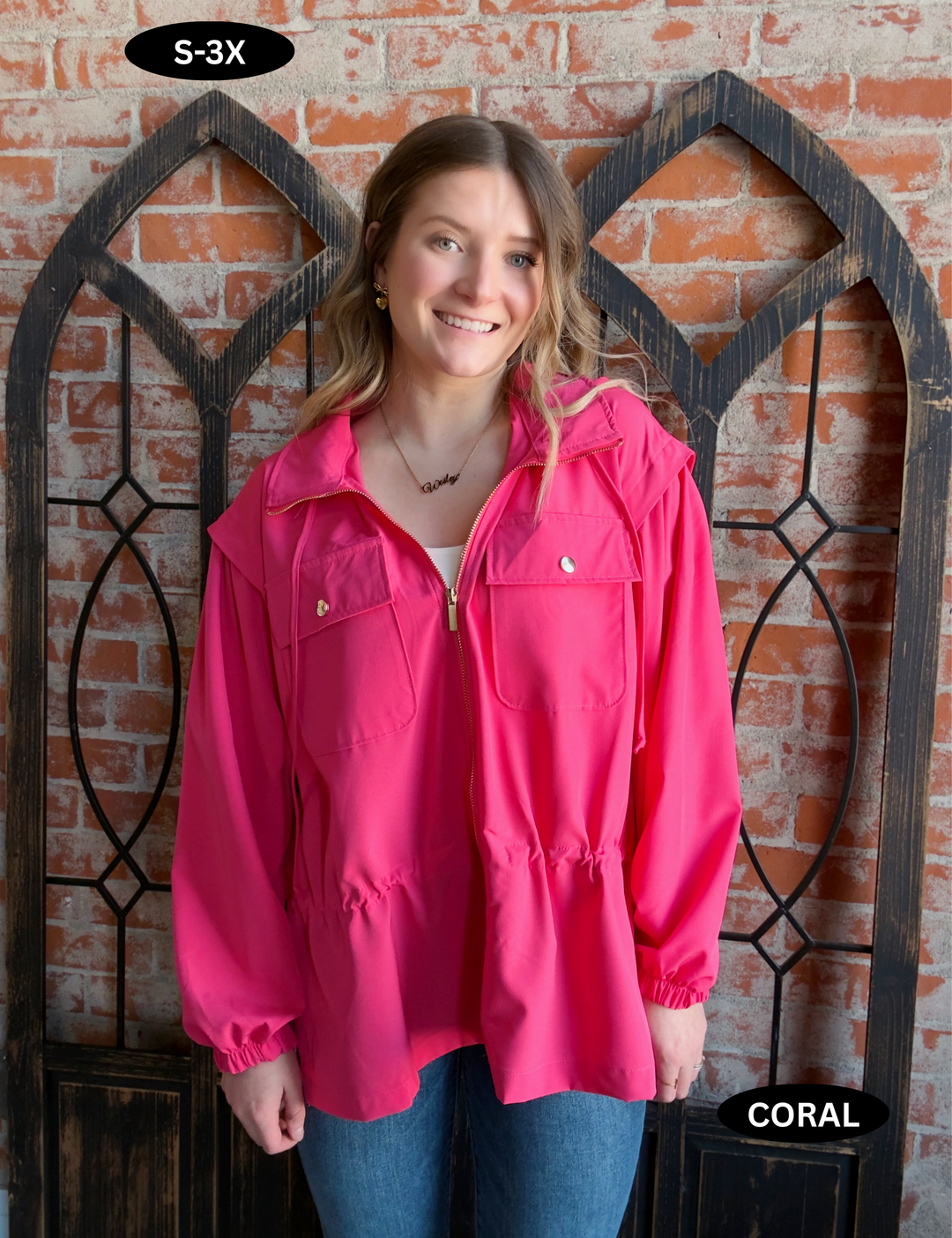 Just Go With It Spring Jacket- Orchid & Coral