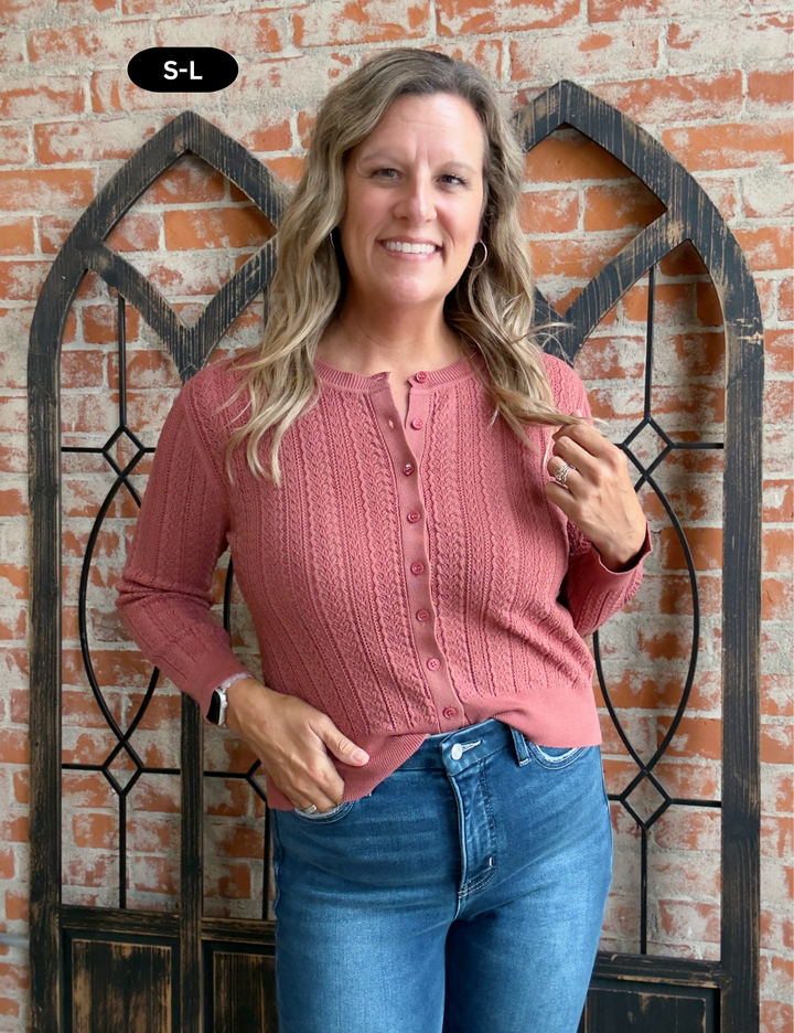Whenever It Ends Pointelle Cardigan