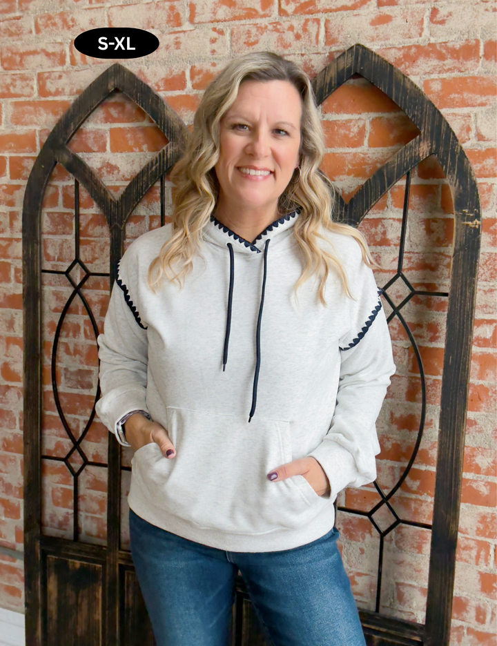 Just In Time Stitched Hoodie