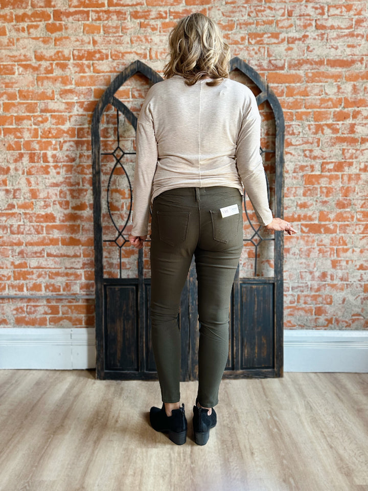 Like Magic Dark Olive Hyperstretch Skinny