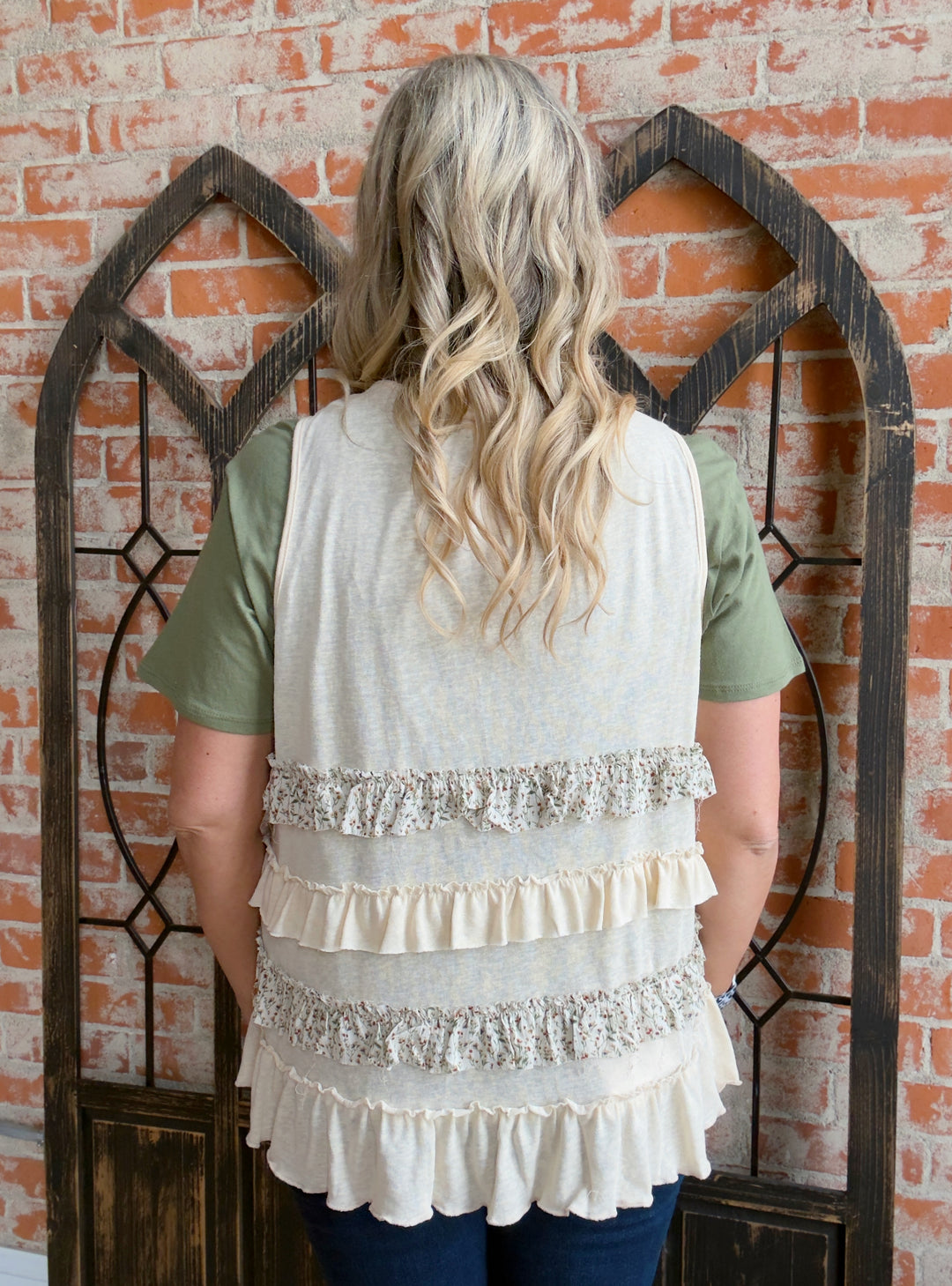 I Know The Plans Tiered Floral Vest