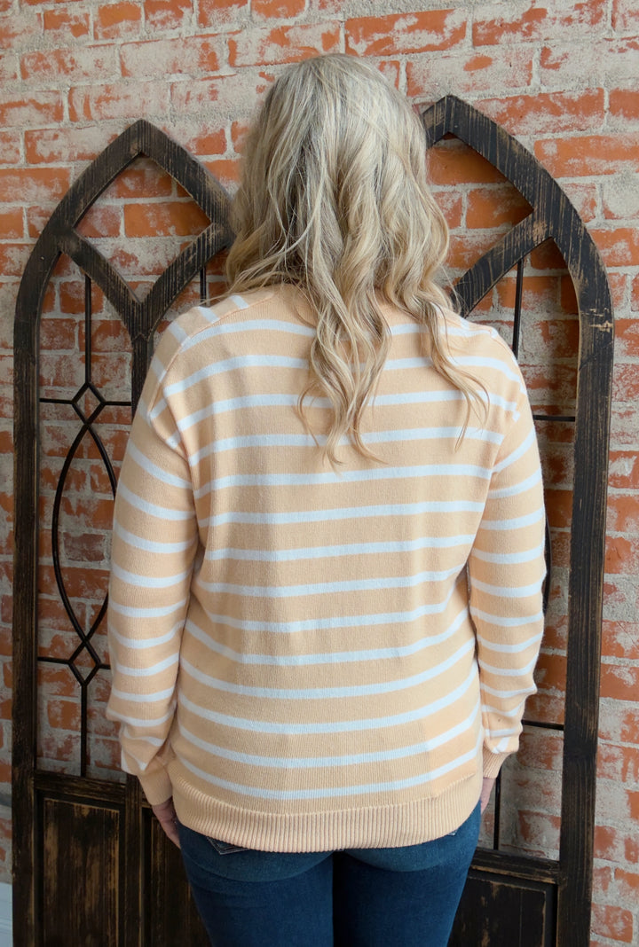Good Life Striped Sweater-Yellow