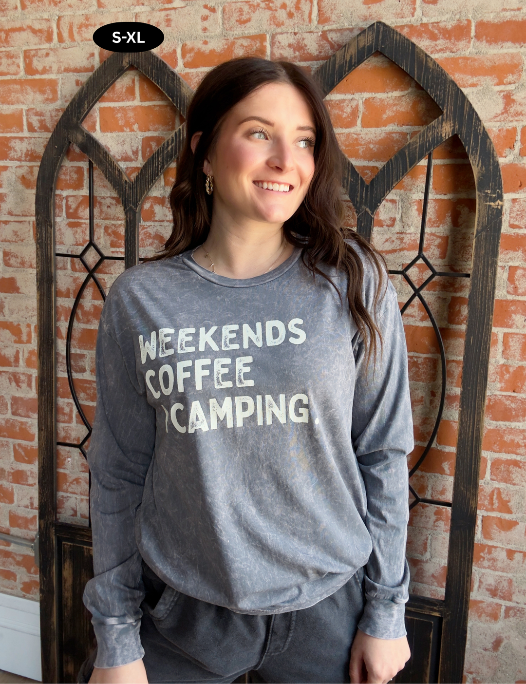 Weekends, Coffee & Camping Washed Long Sleeve