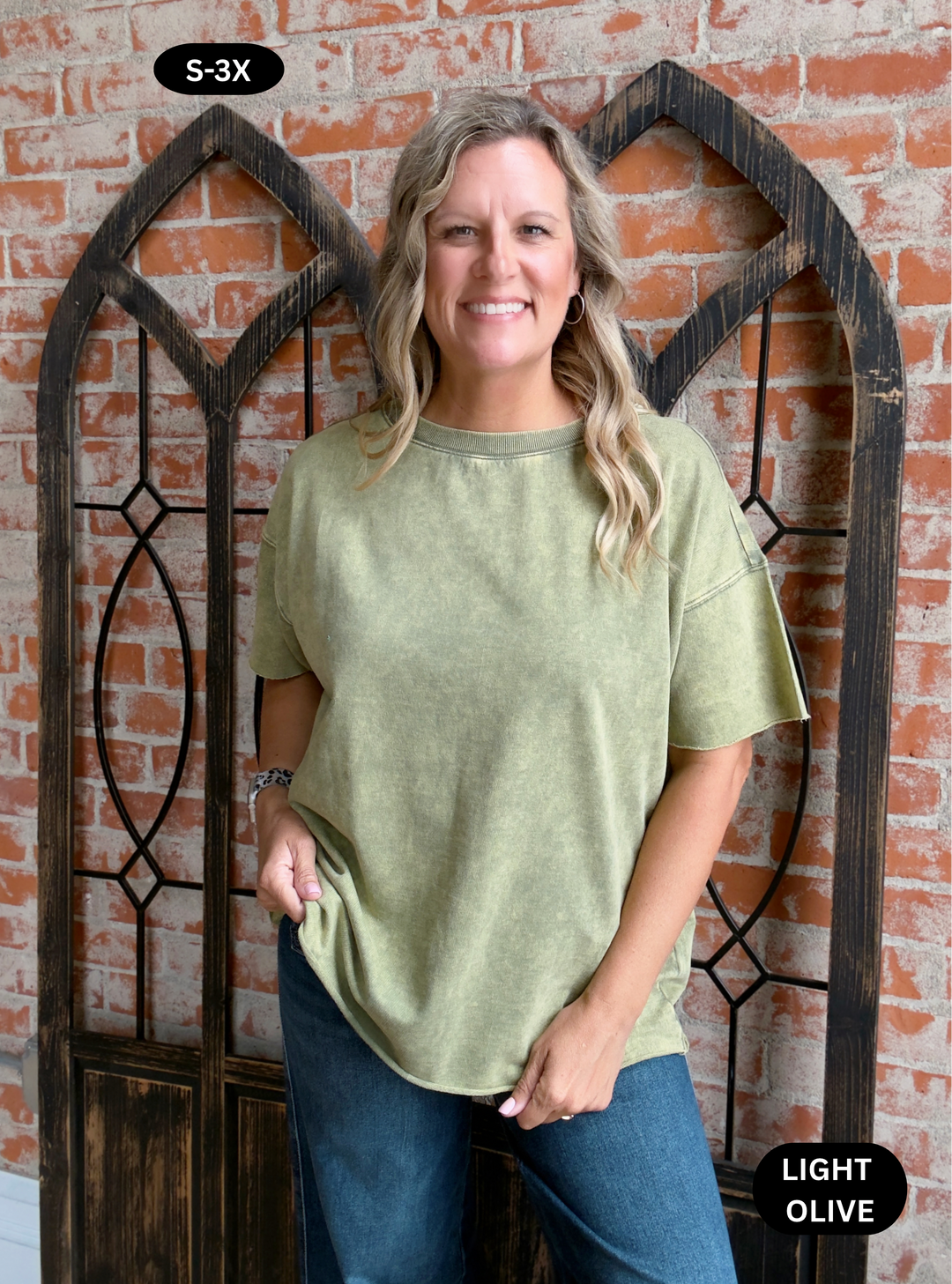 I'm Here For It French Terry Tee-Multiple Colors