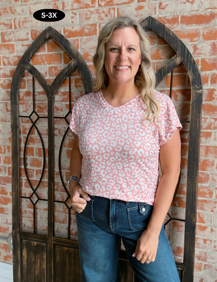 Blushing Leopard Tee