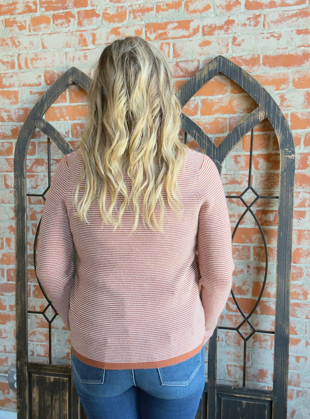 Spiced Pumpkin Striped Henley