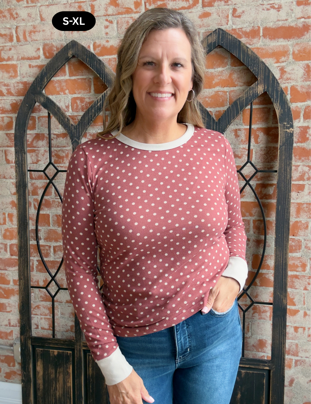 See It Through My Eyes Polka Dot Long Sleeve