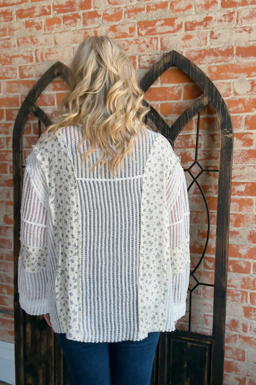 A Breath Of Fresh Air Floral Crochet Button Up