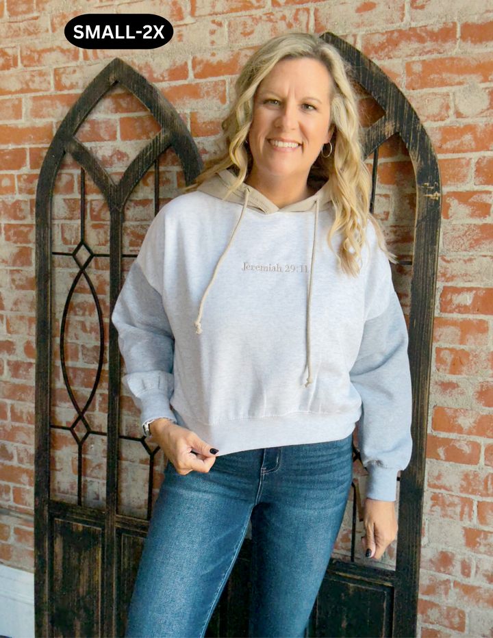 Bible Verse Color Block Hoodie