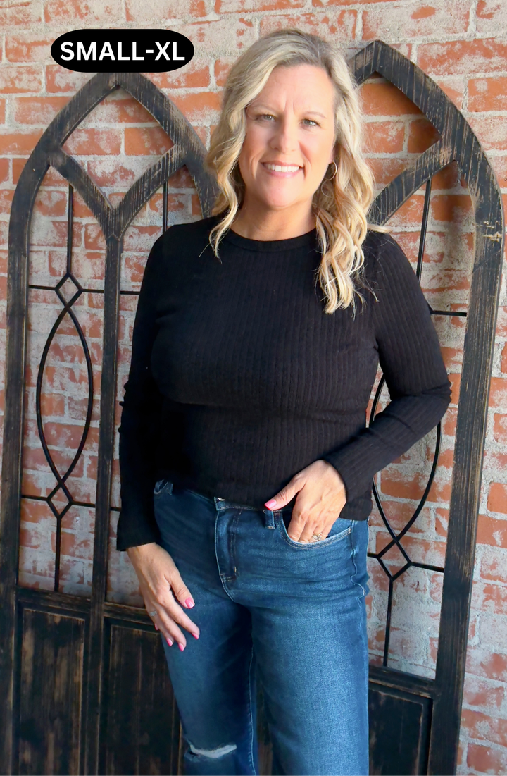 My Weakness Basic Long Sleeve-Black