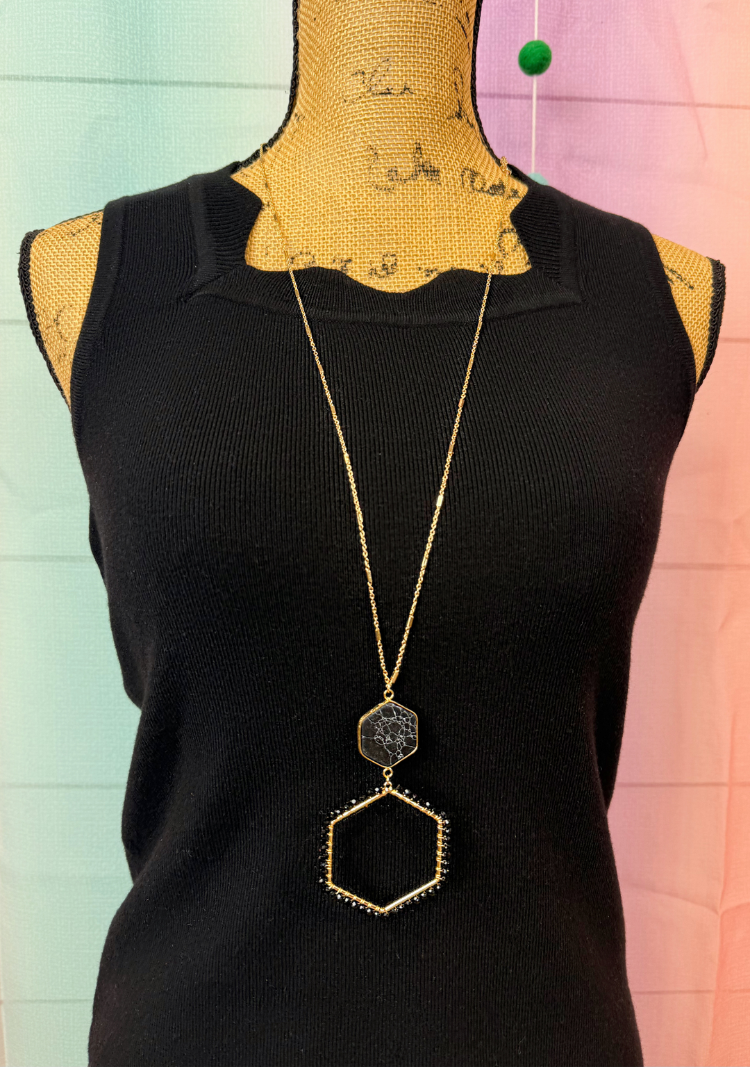 Bexley Black Pendant Necklace