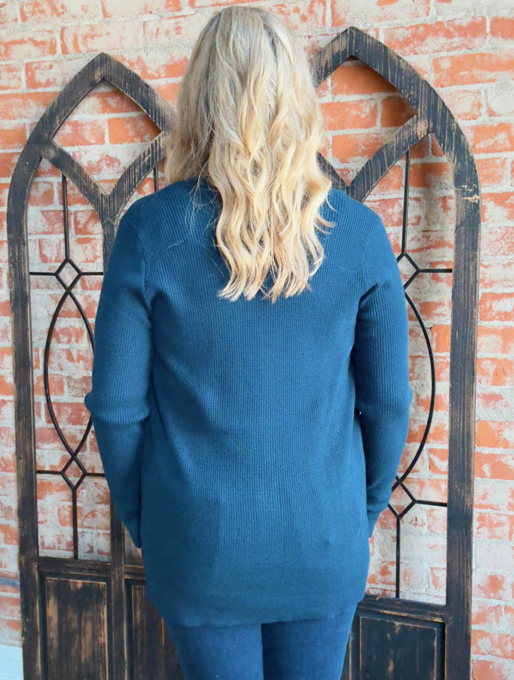 Feels Like Home Waffle Cardigan-2 Colors