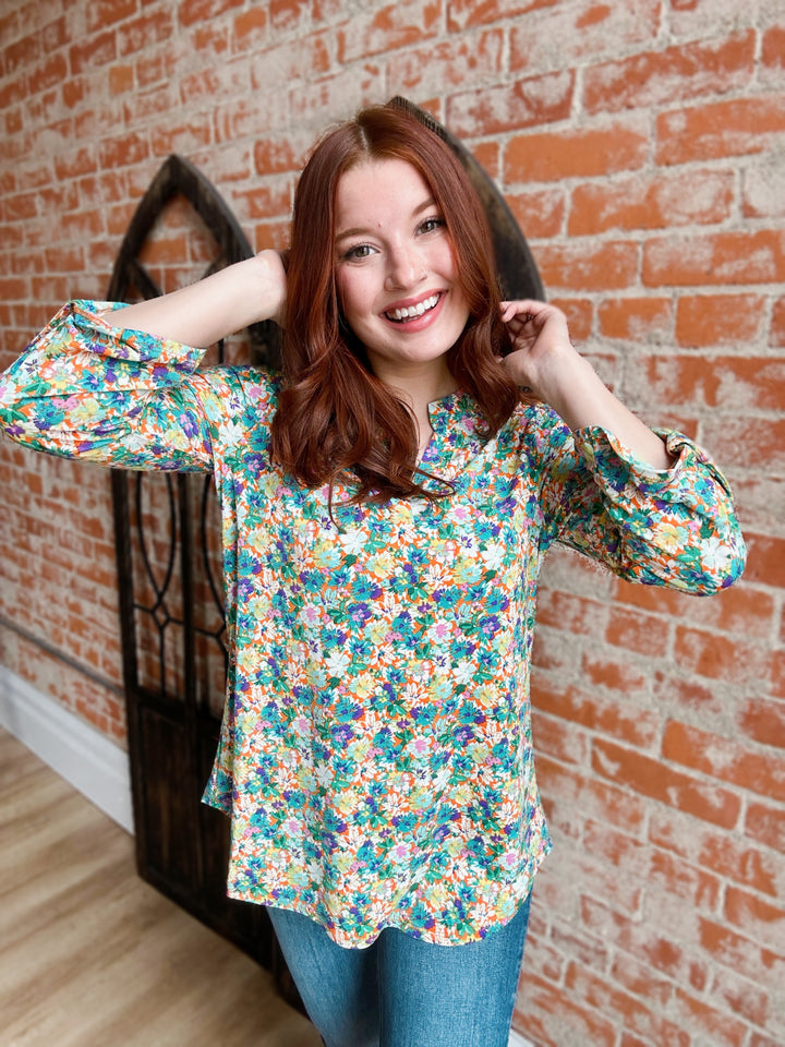 Listen To Your Heart Ditsy Floral Lizzy Blouse