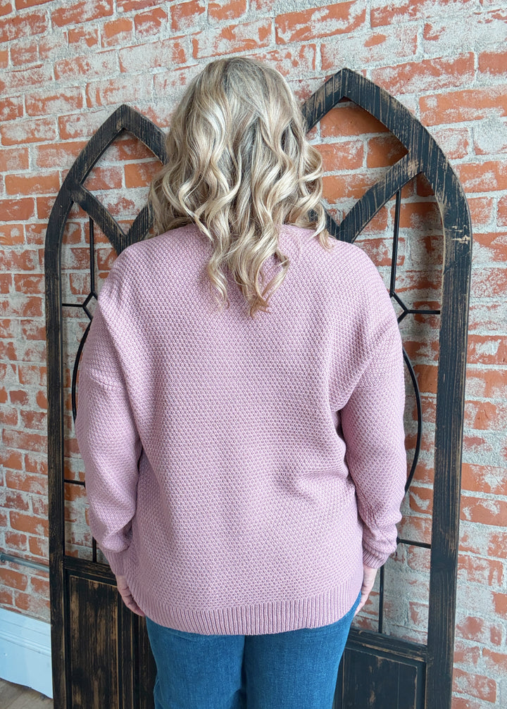 With You In Mind Mauve Sweater