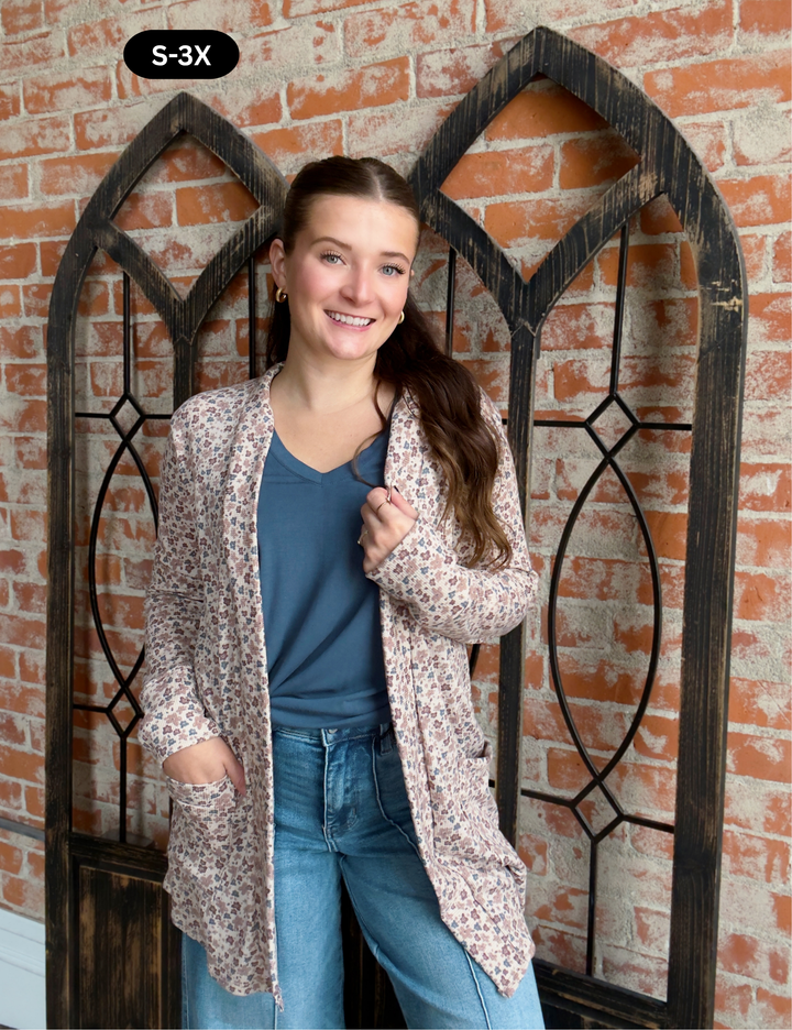 Someone You Love Dainty Floral Cardigan