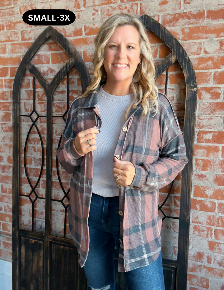 Where You Belong Plaid Shacket