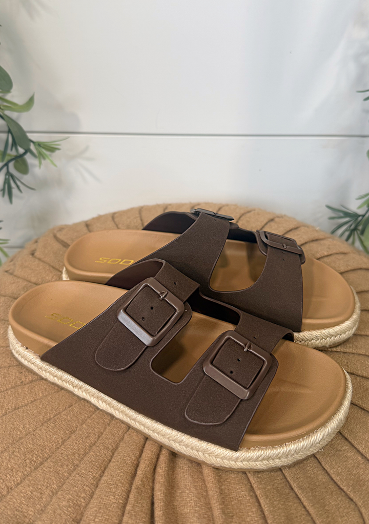 The Way It Goes Sandal-Brown