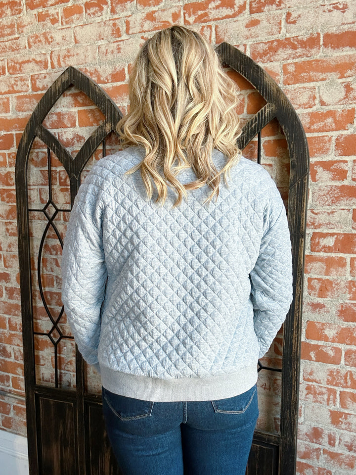 Less Is Better Quilted Pullover