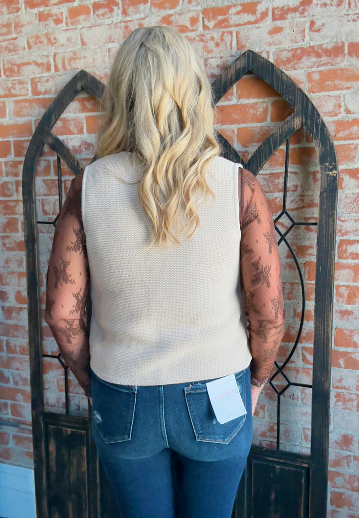 See The Vision Sweater Vest-Beige