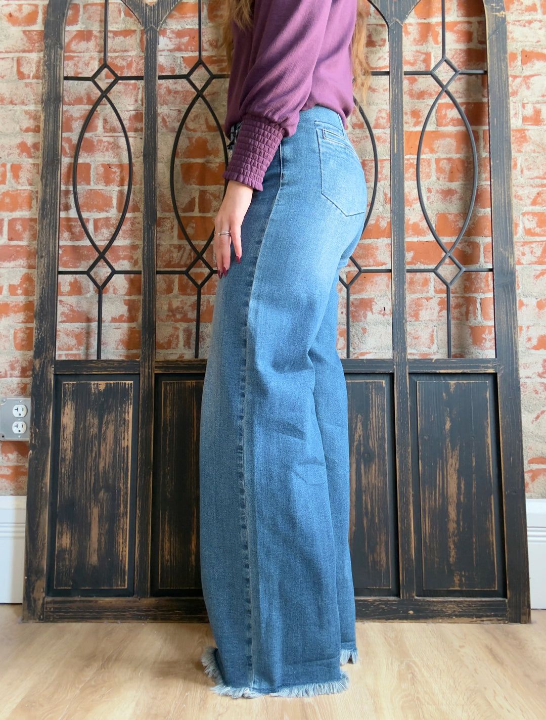 Judy Blue Push My Buttons Wide Leg