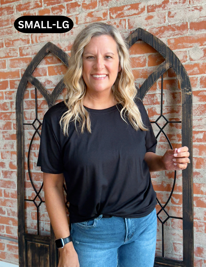 Short Lived Basic Tee-Black