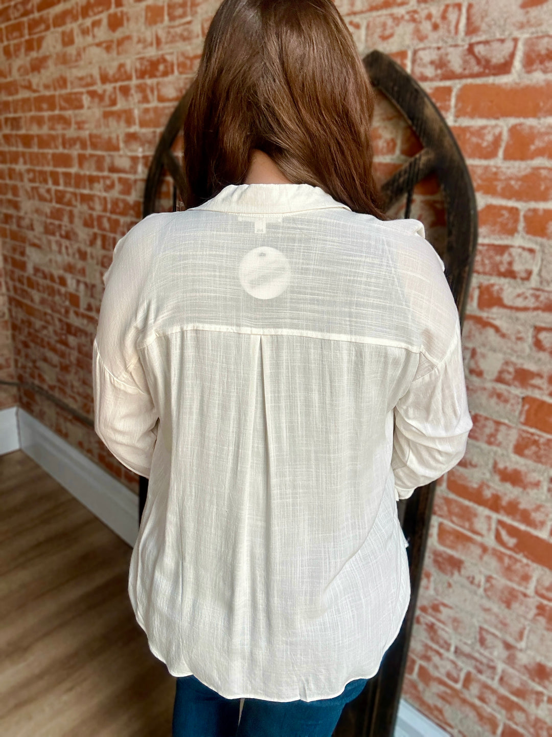 By The Waves Ivory Button Up