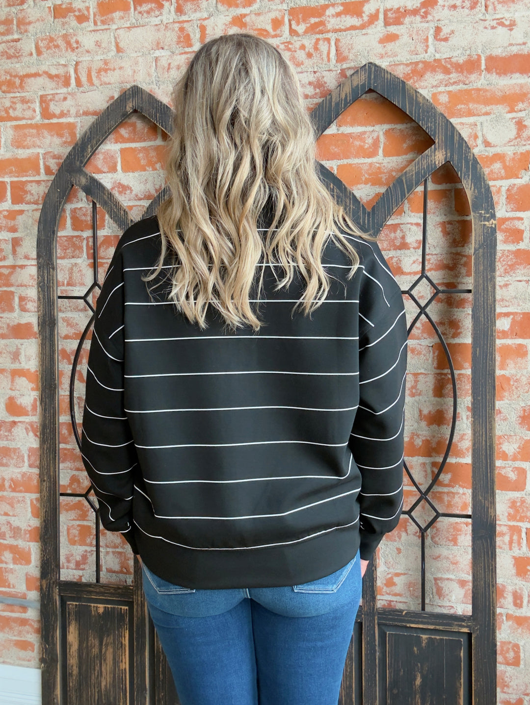 Bright Future Striped Scuba Half Zip-Fall Colors