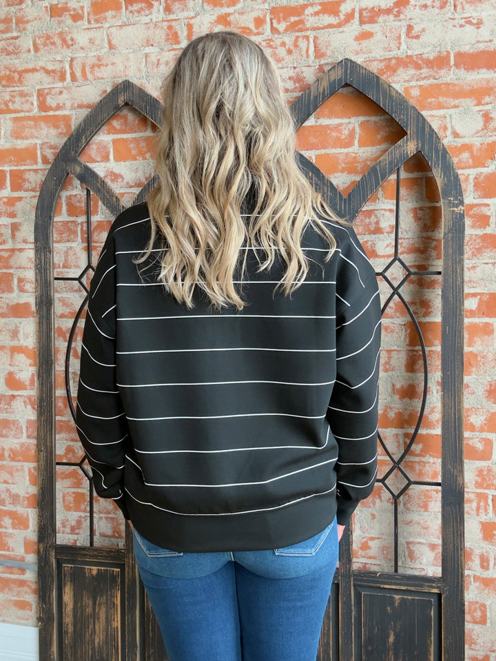 Bright Future Striped Scuba Half Zip-Fall Colors