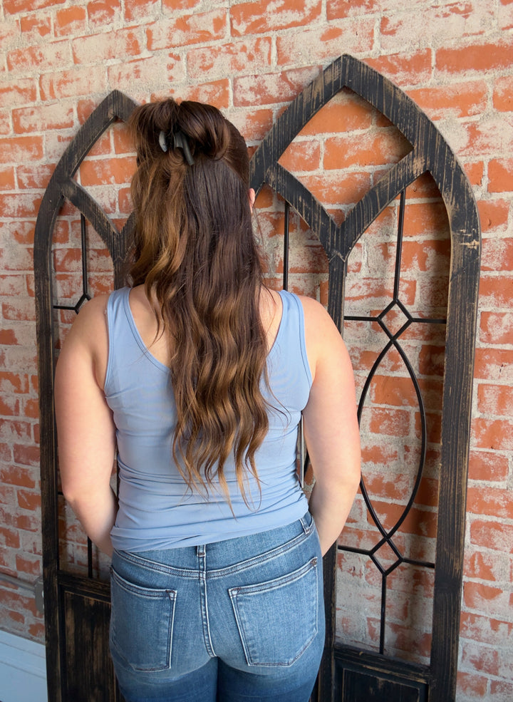 Favored Reversible Tank-Denim Blue