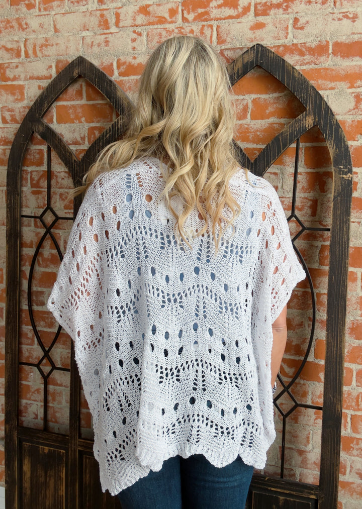 I'm In The Moment Soft Crochet Cardigan
