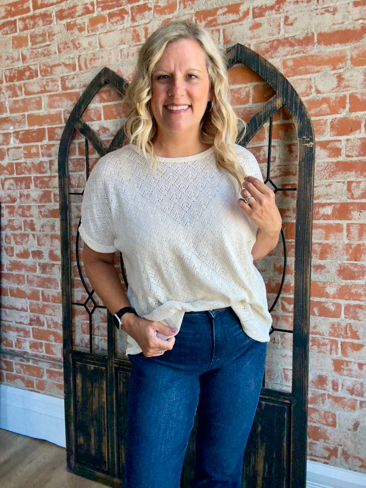 Keep It Muted Crochet Tee
