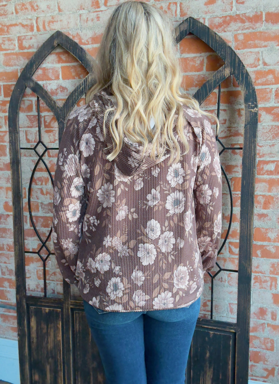 Beautiful Blooms Ribbed Hoodie