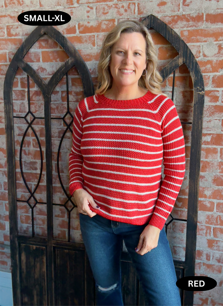 When You Believe Striped Sweater-2 Colors