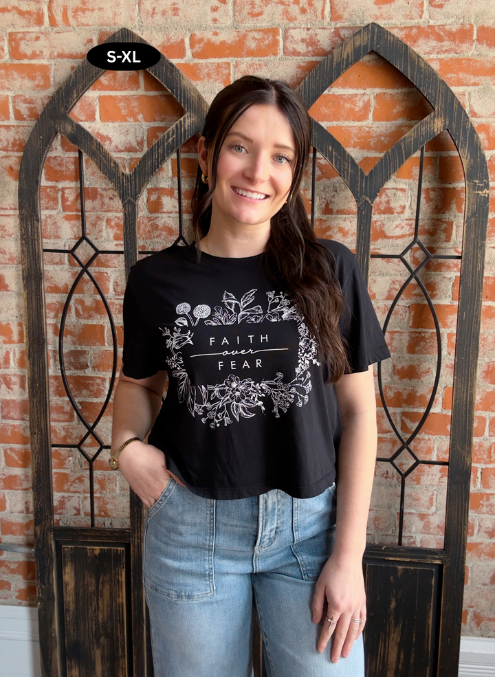 Faith Over Fear Cropped Tee