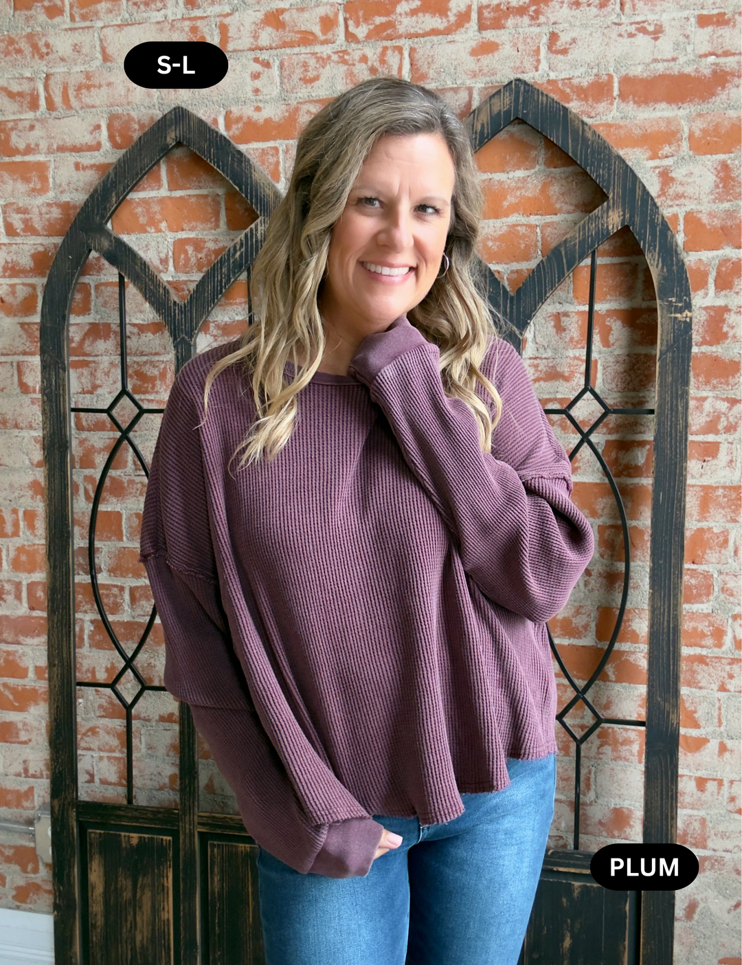 A Calm Day Waffle Knit Long Sleeve-3 Colors