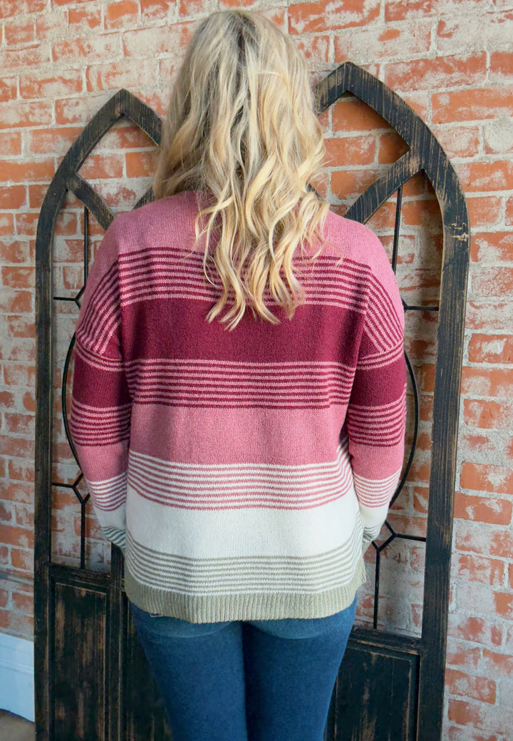 Rosey Striped Sweater