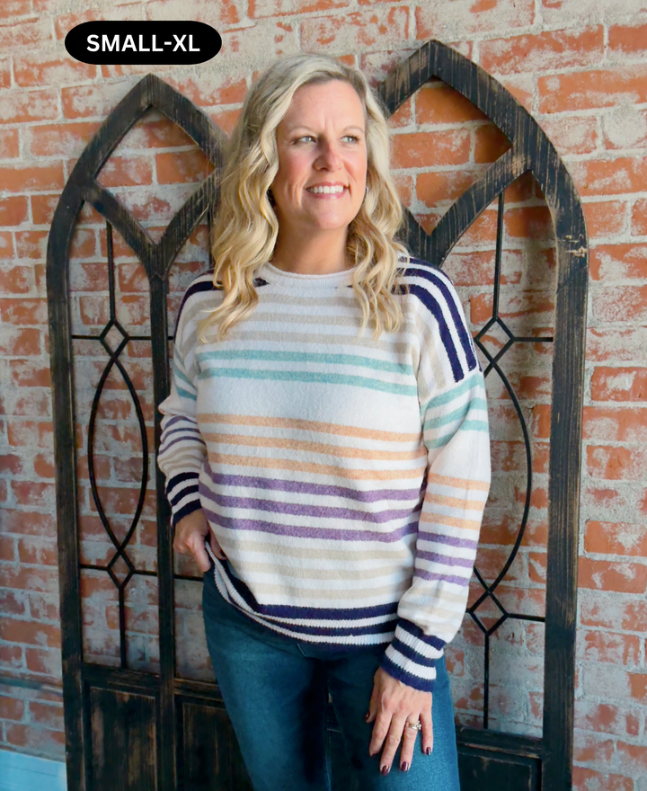 Never The Last Time Striped Sweater