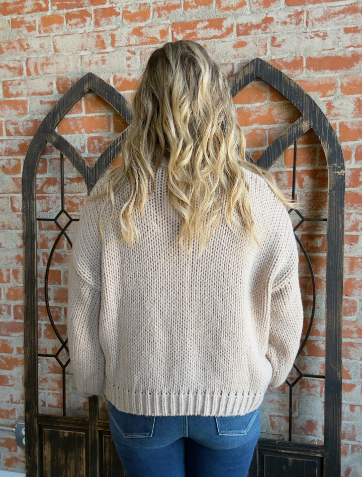 Let Her Bloom Floral Chunky Cardigan