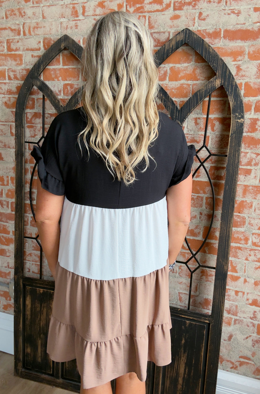 Late To The Party Color Block Dress