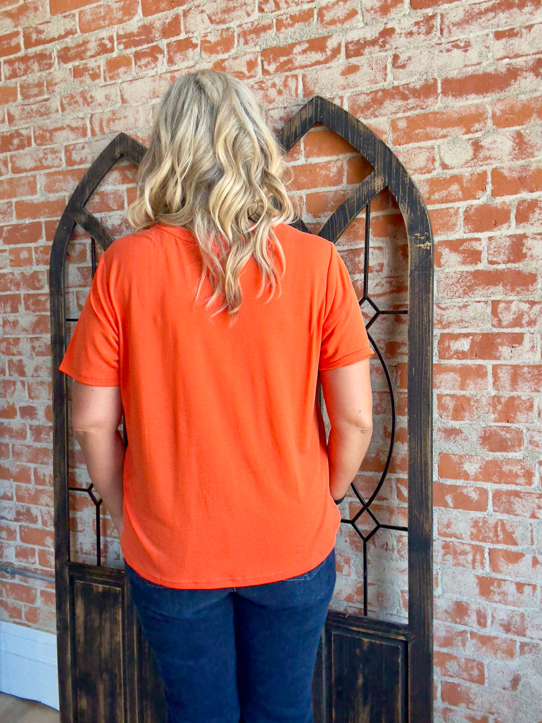 Count On You Buttery Soft Tee-Blood Orange