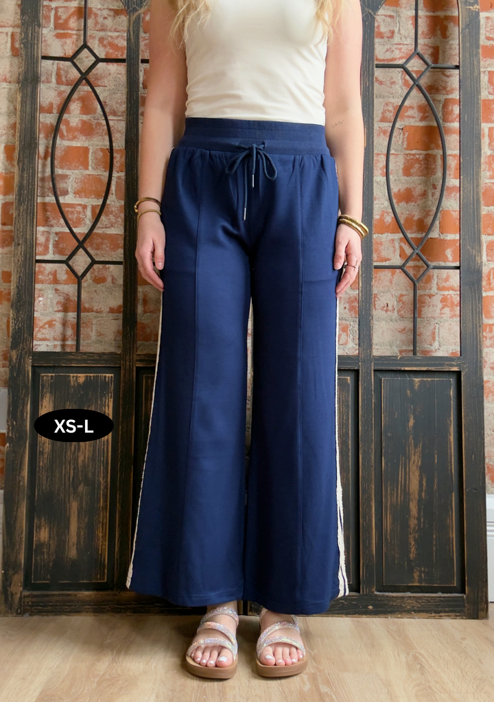 Make A Big Impression Crochet Trim Pant