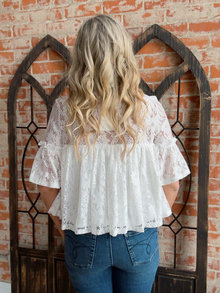 I Have Plans Lace Blouse