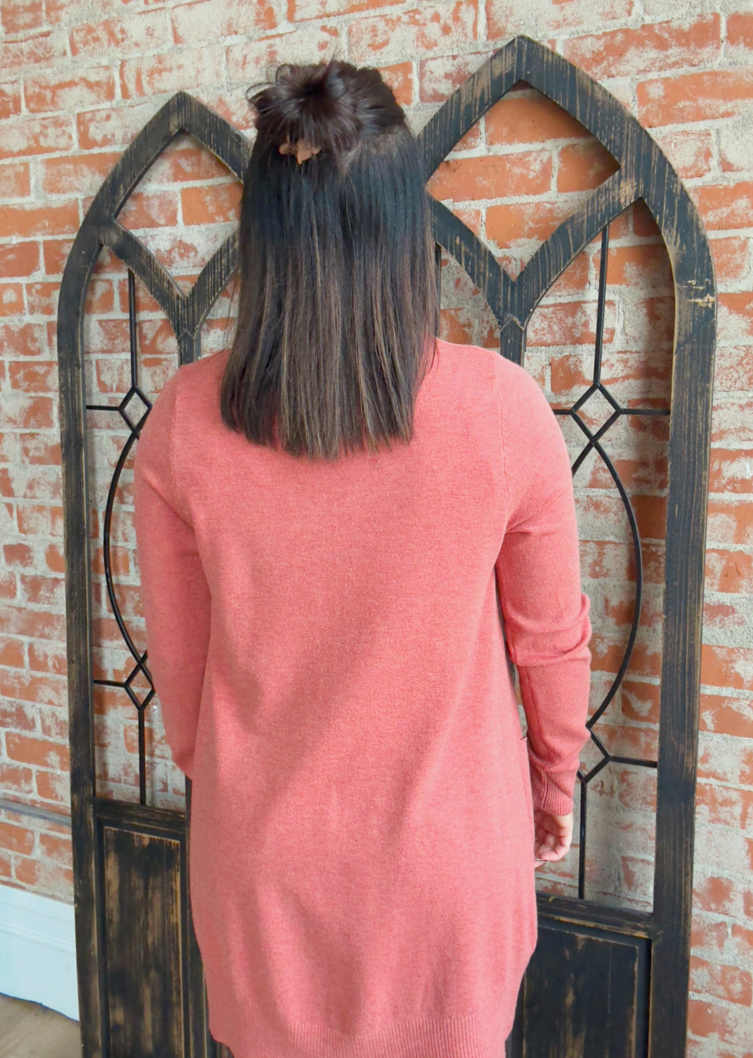 Passed The Test Cardigan-Heather Redwood