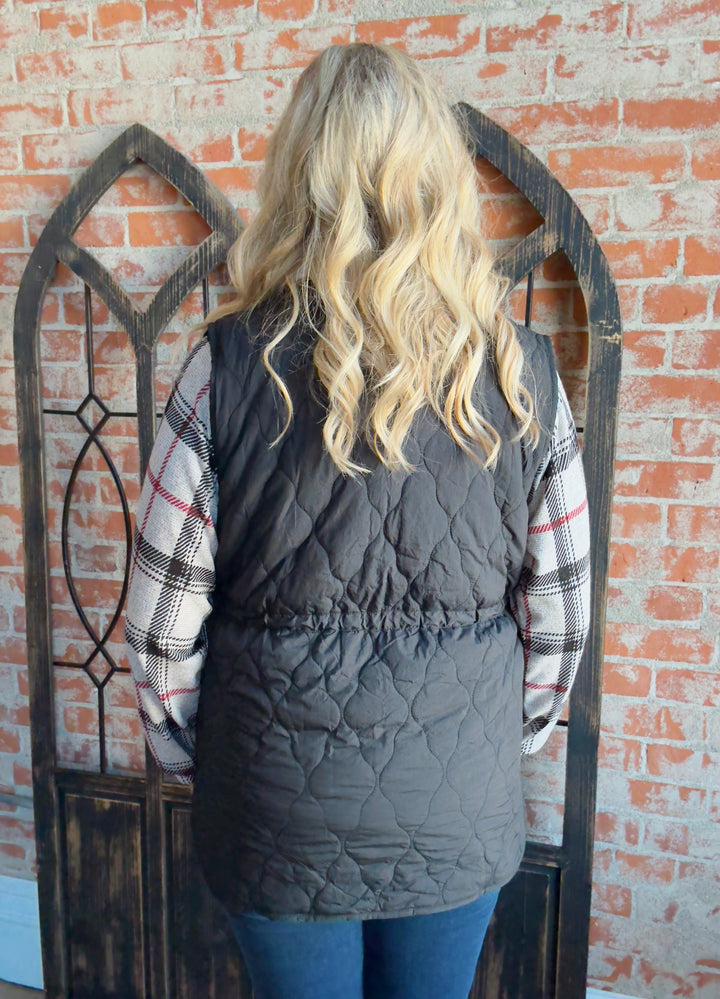 Winter Companion Sherpa Lined Vest-Black