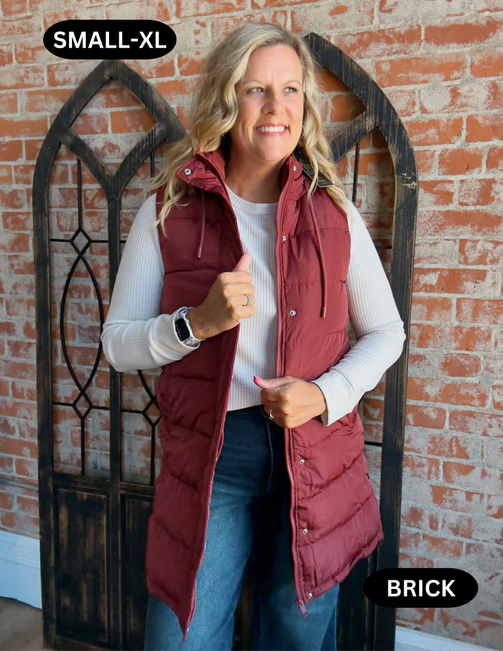 Always In Demand Long Vest-Fall Colors