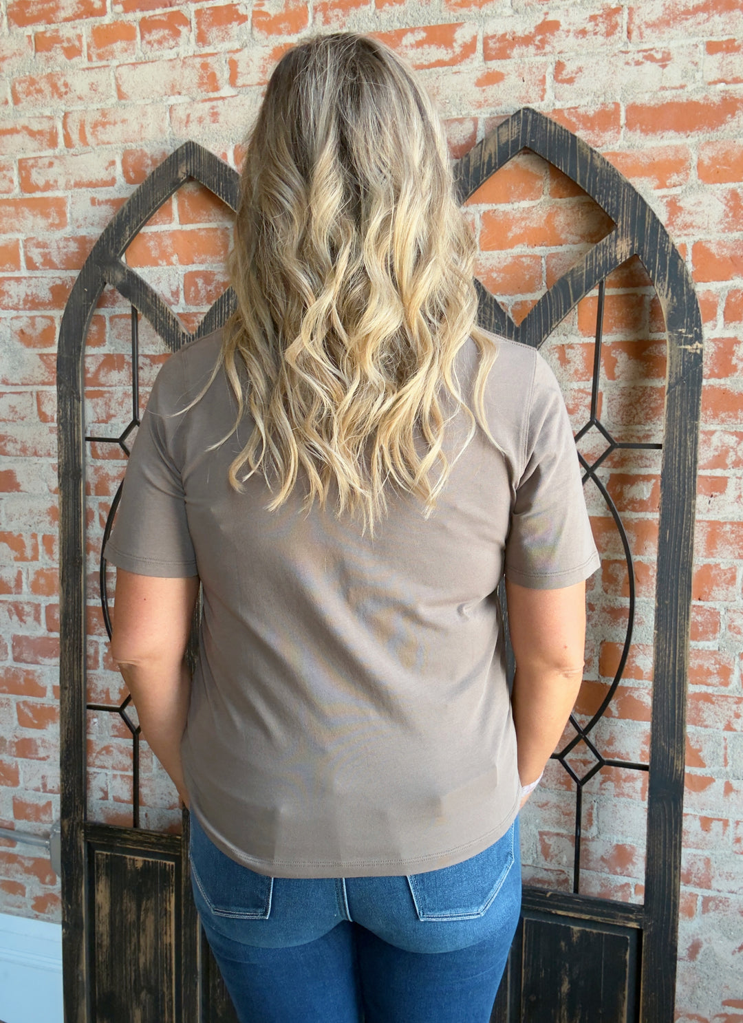 On My Time Basic Tee-Truffle