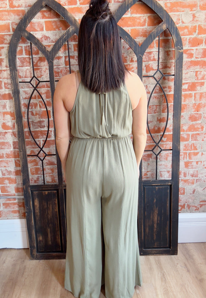 Feel The Heat Olive Jumpsuit